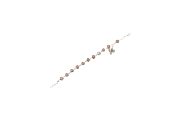 PULSERA CRISTAL SF 7MM CON DOBLE COPETE