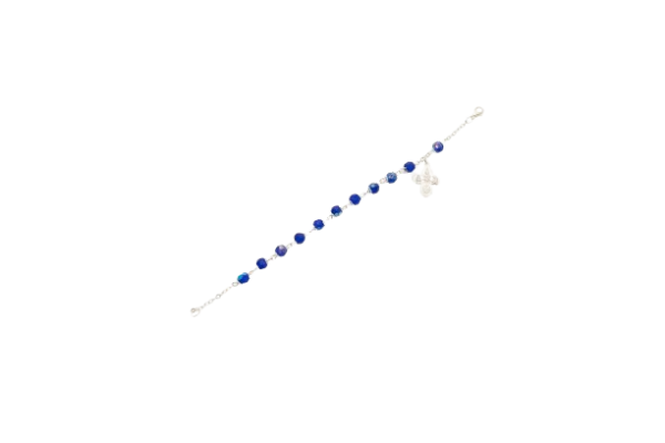 PULSERA CRISTAL SF 6MM CON DOBLE COPETE
