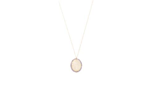 CADENA PLATA VIRGEN MILAGROSA AMATISTA