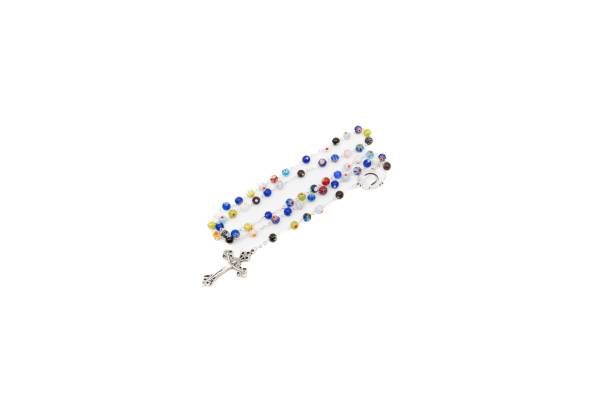 ROSARIO CRISTAL DE MURANO MULTICOLOR 6MM