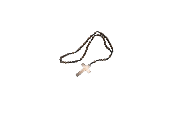 ROSARIO METAL BRONCE Y CUERDA 4MM
