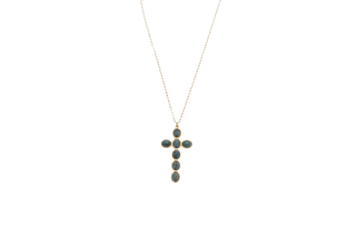 COLLAR COLGANTE CRUZ PIEDRAS
