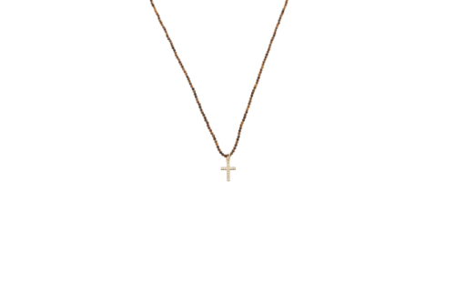 COLLAR CRUZ FINA CIRCONITAS CRISTAL