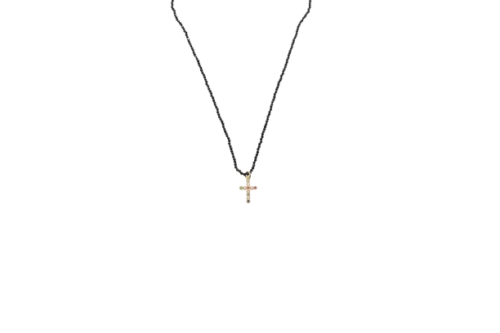 COLLAR CRUZ FINA CIRCONITAS MULTICOLOR