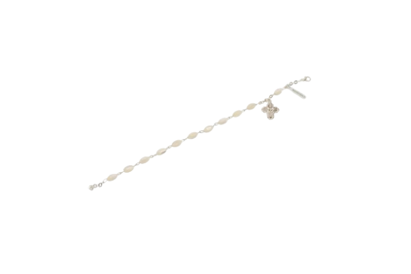 PULSERA ROSARIO OVAL MADRE PERLA