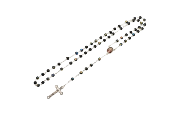 ROSARIO CRISTAL SF  6MM CON DOBLE COPETE