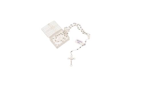 PACK ROSARIO PLATA 925 REDONDO LISO 4MM + CAJA DE PLATA HECHA A MANO EN FILIGRANA
