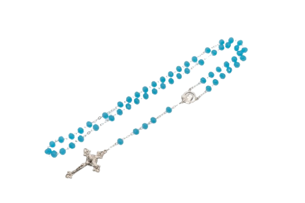 ROSARIO CRISTAL MATE CAREADO PLANO 8MM