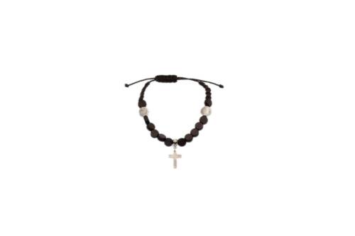 PULSERA MACRAMÉ MADERA Y METAL