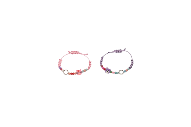 PULSERA INFANTIL DE MACRAMÉ Y ANIMALES - Imagen 3