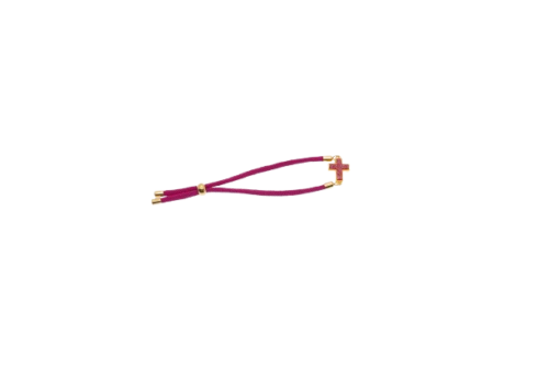 PULSERA CORDÓN CRUZ CIRCONITAS