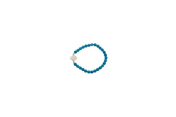 PULSERA PIEDRA VOLCÁNICA CRUZ DE NACAR - Imagen 4