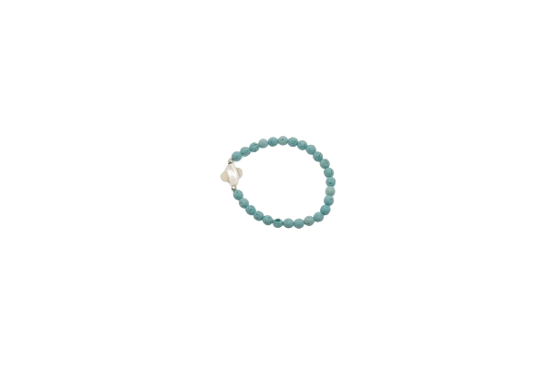 PULSERA PIEDRA VOLCÁNICA CRUZ DE NACAR - Imagen 2