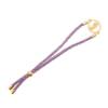 Pulsera ajustable bicolor. Virgen María. Color morado
